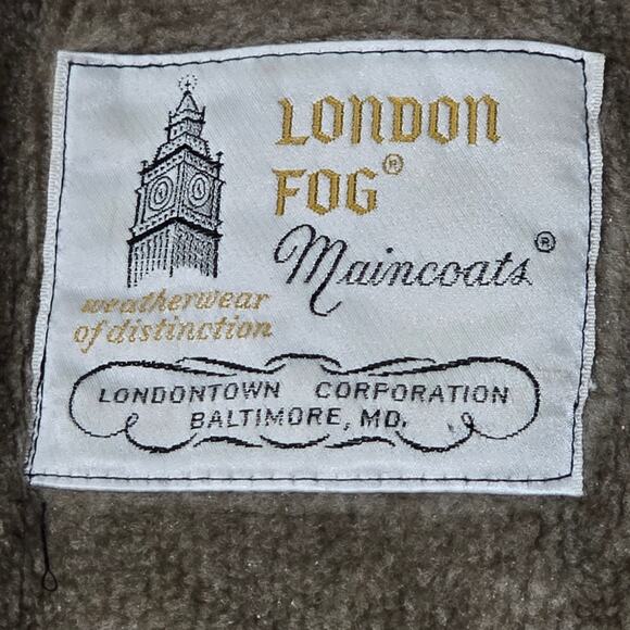 Vintage London Fog Double Breasted Trench Coat Spy Jacket Removable Fleece Liner - Picture 8 of 16